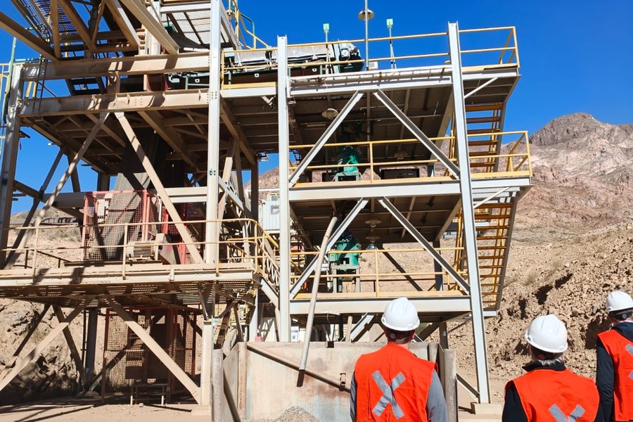 Site visit to a crushing plant structure