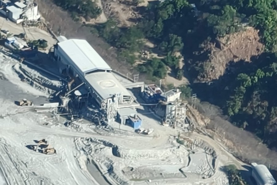 Aerial view of a processing plant